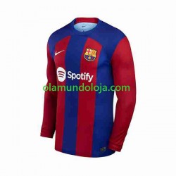 Camisola FC Barcelona Homem Equipamento Primeiro 2023-2024 Manga Comprida